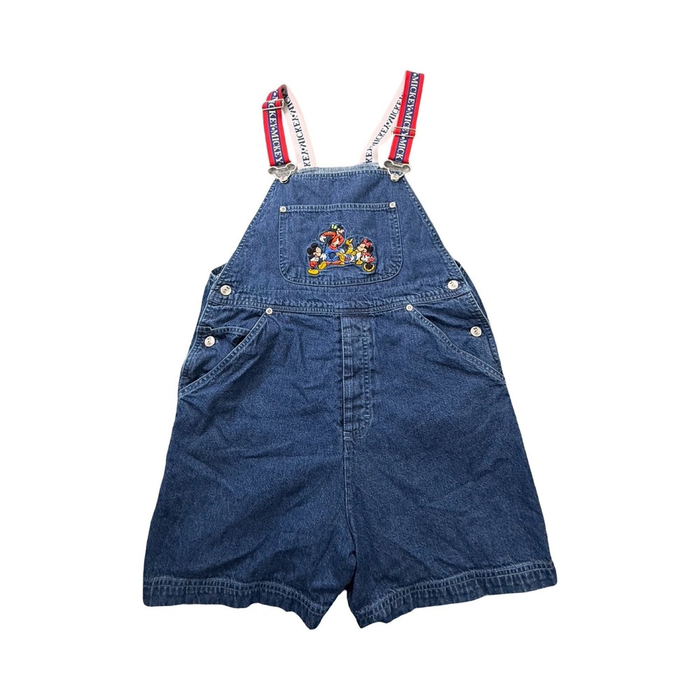 Walt Disney World Shortalls Womens S Blue Denim Streetwear